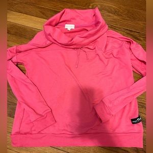 Pink simply southern “southern mess” cowl neck light sweatshirt long sleeve shir